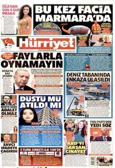 HÜRRİYET 3 Eylül 2026 gazete manşeti