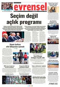EVRENSEL 7 Eylül 2026 Gazete Manşeti Küçük