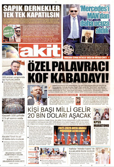 YENİ AKİT 7 Eylül 2026 gazete manşeti