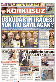 KORKUSUZ 8 Eylül 2026 gazete manşeti