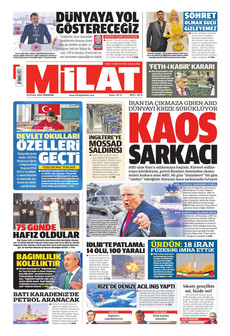 MİLAT 10 Eylül 2026 gazete manşeti