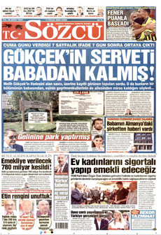 SÖZCÜ 11 Eylül 2026 gazete manşeti