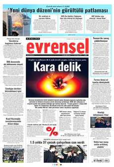 EVRENSEL 11 Eylül 2026 gazete manşeti