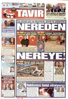 TAVIR GAZETESİ 14 Eylül 2026 gazete manşeti