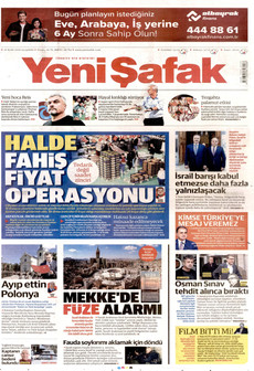 YENİ ŞAFAK 16 Eylül 2026 gazete manşeti