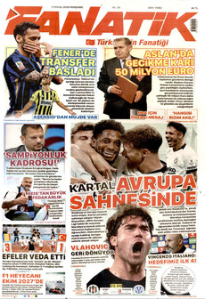 FANATİK 17 Eylül 2026 gazete manşeti