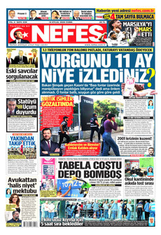 NEFES 18 Eylül 2026 Gazete Manşeti Küçük