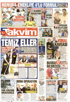 TAKVİM 18 Eylül 2026 Gazete Manşeti Küçük