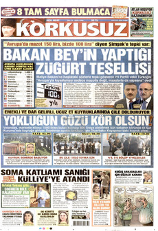 KORKUSUZ 18 Eylül 2026 Gazete Manşeti Küçük