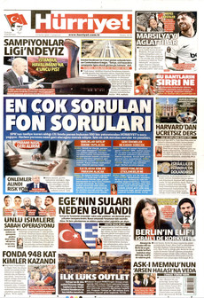 HÜRRİYET 19 Eylül 2026 gazete manşeti