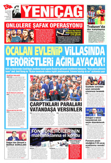 YENİÇAĞ 19 Eylül 2026 gazete manşeti