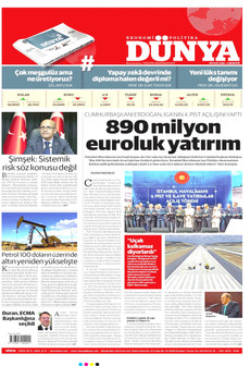 DÜNYA 19 Eylül 2026 gazete manşeti